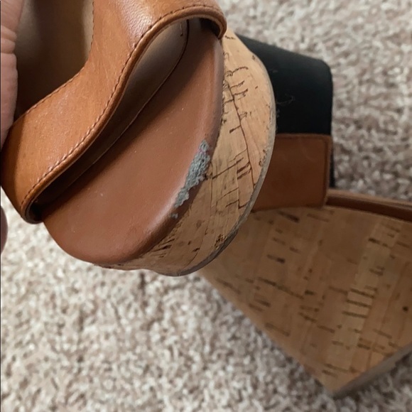 Steve Madden black brown cork Roperr wedges 8.5 - Picture 5 of 6